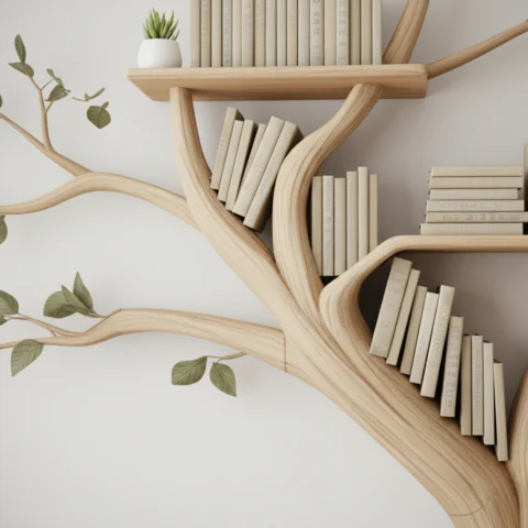 Handcrafted Tree Bookshelf2