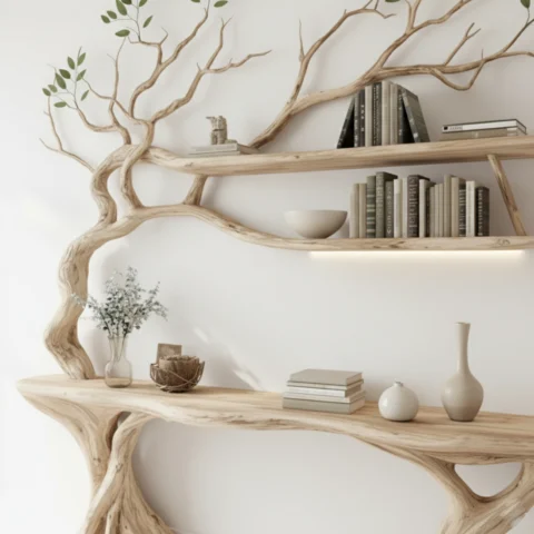 Handcrafted Tree Branch Console Table – Nature-Inspired Entryway Elegance2