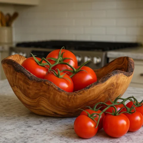 Exquisite Handcrafted Olive Wood Serving Bowl - Nature's Timeless Art