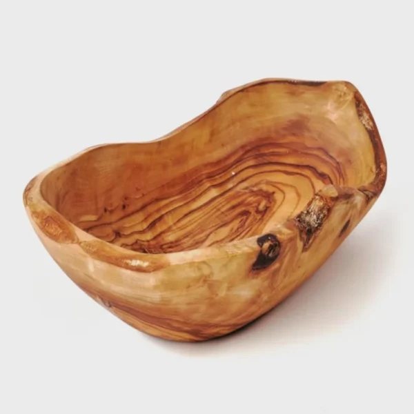 Exquisite Handcrafted Olive Wood Serving Bowl - Nature's Timeless Art
