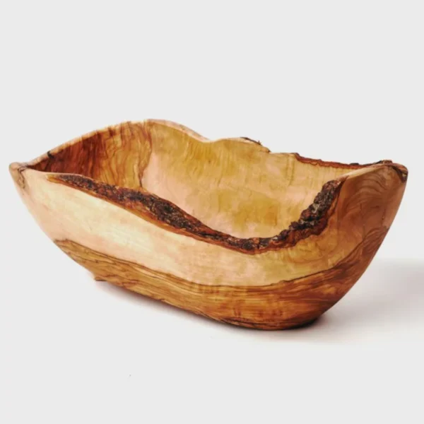 Exquisite Handcrafted Olive Wood Serving Bowl - Nature's Timeless Art