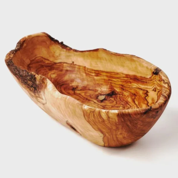 Exquisite Handcrafted Olive Wood Serving Bowl - Nature's Timeless Art