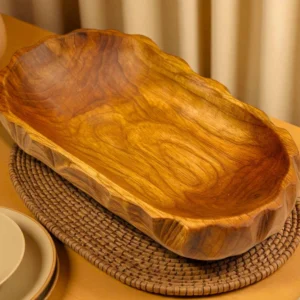 Exquisite Handcrafted Teak Root Wave Bowl2
