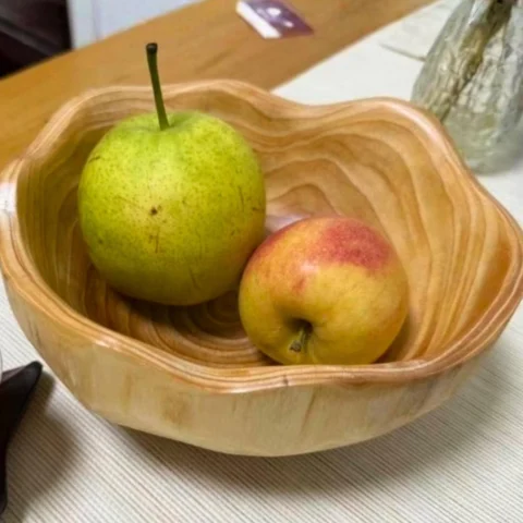 Hand-Carved-Natural-Wood-Freeform-Serving-Bowl-Organic-Elegance2
