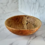Hand-Turned Spalted Cypress Bowl - Uncommon Natural Beauty