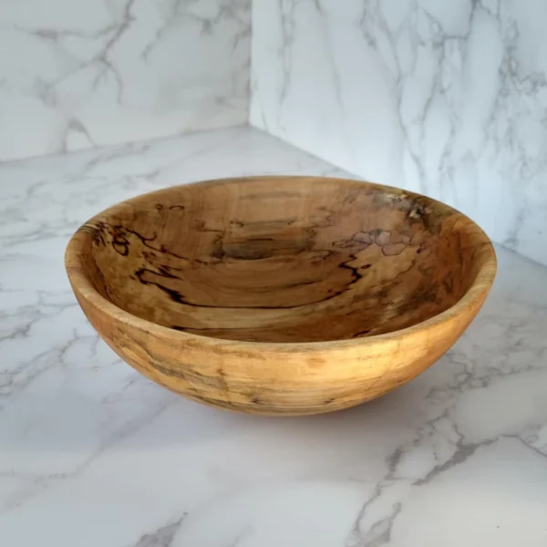 Hand-Turned Spalted Cypress Bowl - Uncommon Natural Beauty