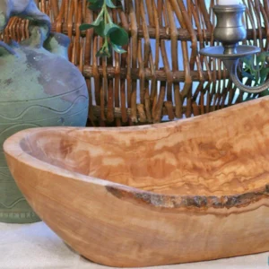 Handcrafted Olive Wood Fruit Bowl – Rustic Elegance & Versatile Use2