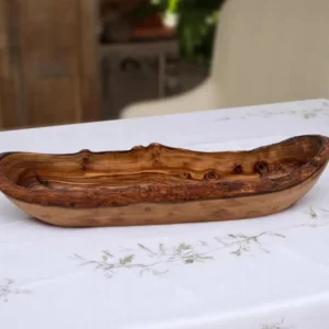 Handmade Olive Wood Oval Fruit Bowl2