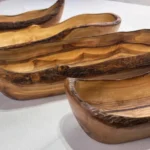 Handmade Olive Wood Oval Fruit Bowl