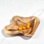 Lovely Hand-Carved Walnut Wood Bowl - Distinctive Rustic Charm