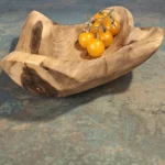 Lovely Hand-Carved Walnut Wood Bowl - Distinctive Rustic Charm
