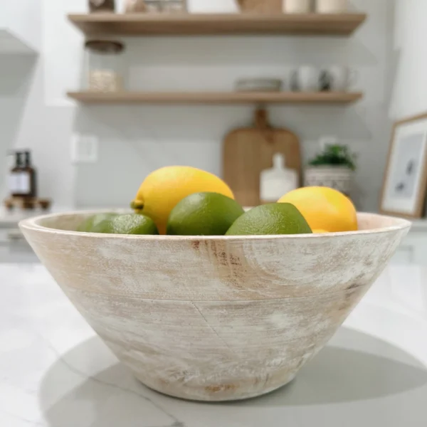 Rustic Natural Wood Bowl - Multifunctional Storage & Décor