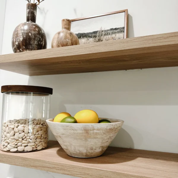 Rustic Natural Wood Bowl - Multifunctional Storage & Décor