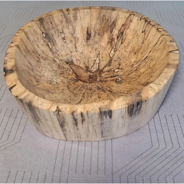 Rustic Spalted Birch Serving Bowl - Unique Natural Charm